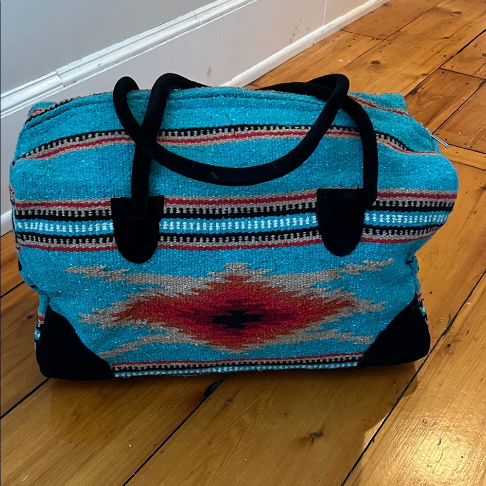 Stylish Blue and Black Women's Bag